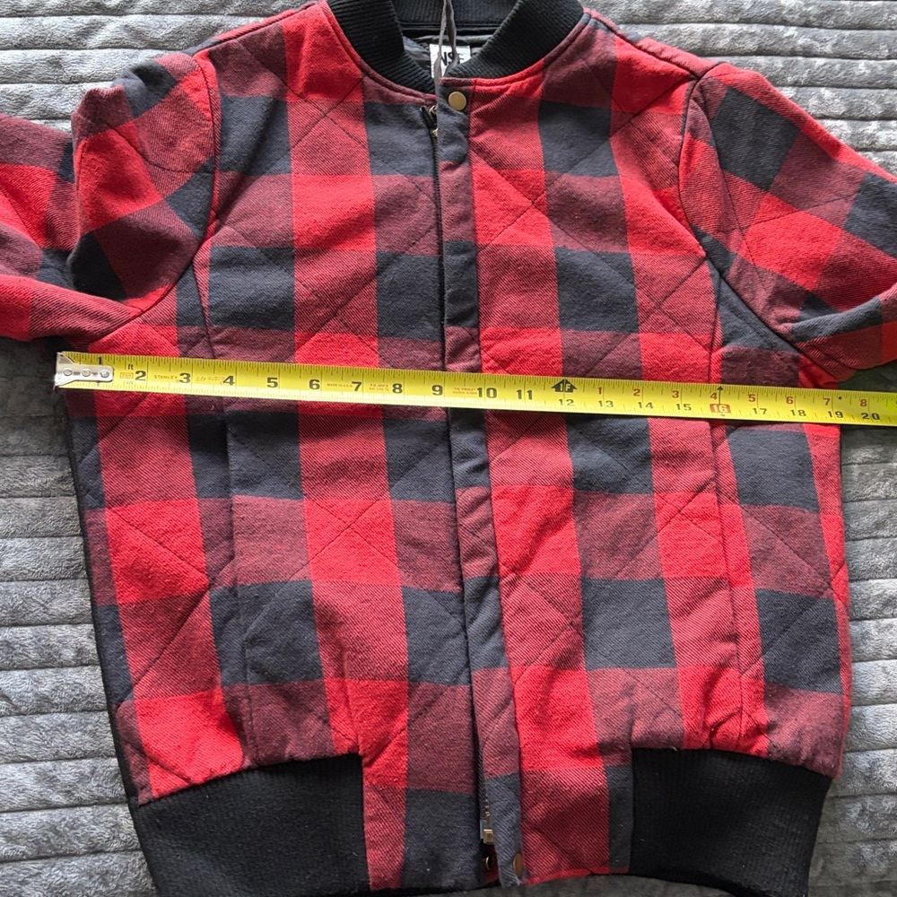NSF Quilted Plaid Bomber Jacket - Picture 10 of 11